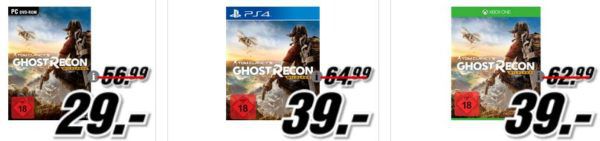 Tom Clancy’s Ghost Recon Wildlands [PC] für 29, €   ASUS UX310UQ FC366T Ultrabook 13.3 Zoll für 699€ im Media Markt Dienstag Sale