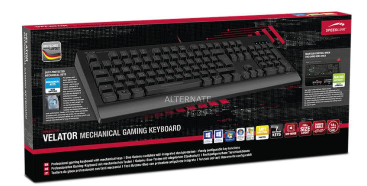 Speedlink VELATOR Mechanical Gaming Keyboard ab 21,48€ (statt 31€)