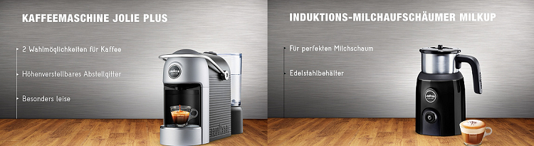 LAVAZZA Jolie Plus   Kaffeekapselmaschine + Zubehör & 152 Kapseln für 87€ bei Vente Privee