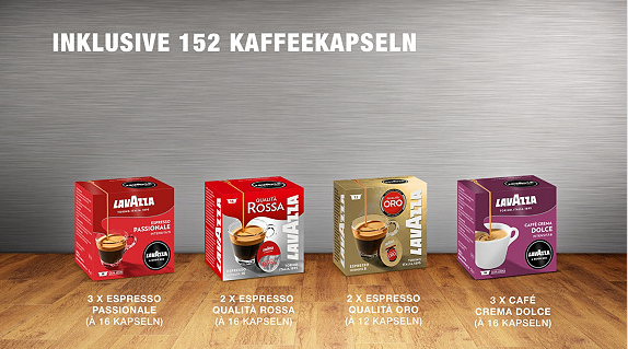 LAVAZZA Jolie Plus   Kaffeekapselmaschine + Zubehör & 152 Kapseln für 87€ bei Vente Privee