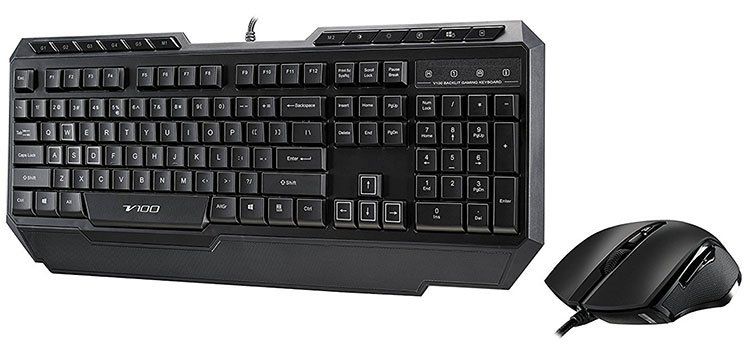 RAPOO VPRO   V100 Tastatur & Maus Set mit programmierbaren Tasten und Hintergrundbeleuchtung für 27€ (statt 44€)