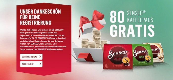 80 Senseo Pads effektiv gratis