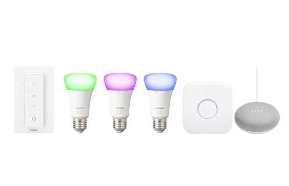 Knaller! Philips Hue E27 Starter Set + Google Home Mini + 2. Google Home Mini für 169,95€ (statt 261€)