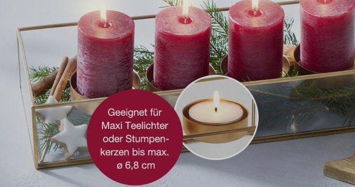 Bis zu 20€ Rabatt im Leonardo Shop   z.B. Adventskerzenschale für 39,95€ (statt 50€)