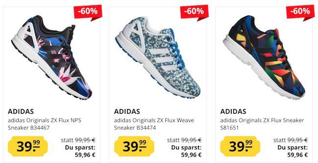 adidas ZX Flux Sneaker für je 43,94€ (statt 65€)