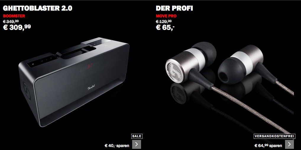 Teufel Cyber Monday Sale mit bis zu  50%   z.B. Teufel Boomster für 244,98€ (statt 330€)