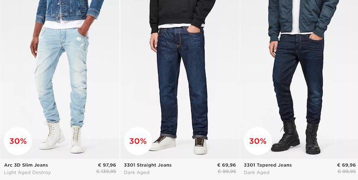 G Star Cyber Monday Sale mit 30% auf alles + 10% Gutschein + VSK frei