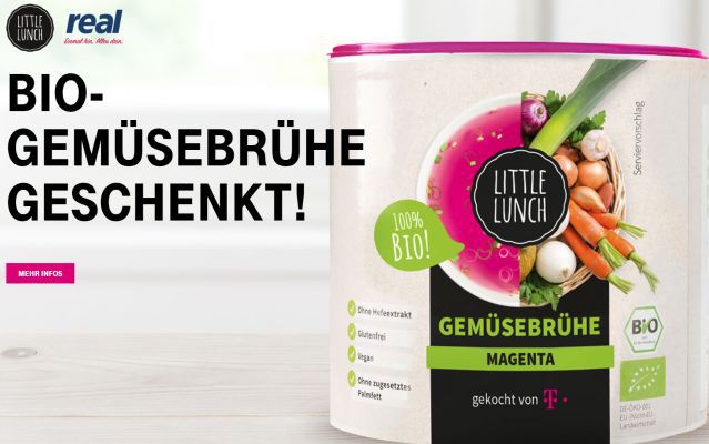Nur für Telekom Kunden: Bio Gemüsebrühe von Little Lunch geschenkt