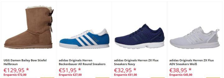 MandMDirect Cyber Sales mit bis zu 85% Rabatt   günstige Adidas ZX Flux ab 16,95€