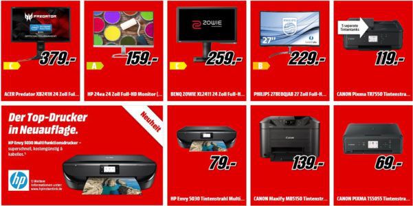 Media Markt: neue Multimedia Angebote   günstige TVs, Drucker, Navis und vieles mehr