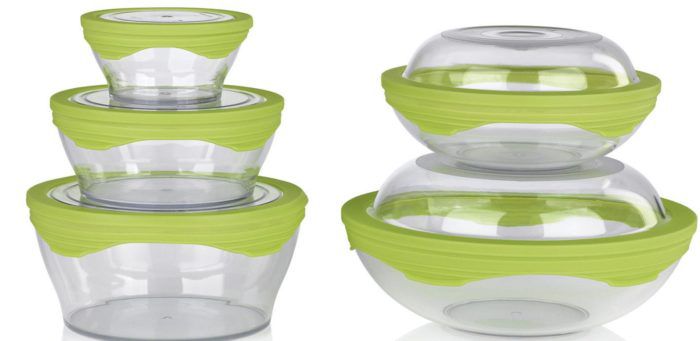 GOURMETmaxx Aufbewahrungs Schüsseln 10 tlg. in Limegreen für 14,99€