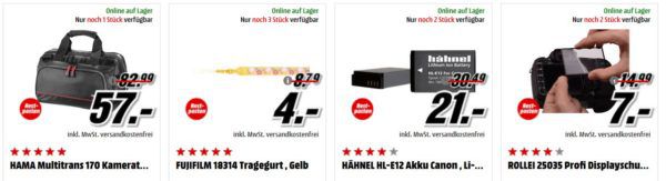 Media Markt Restposten aus den Bereichen Kamera und Zubehör