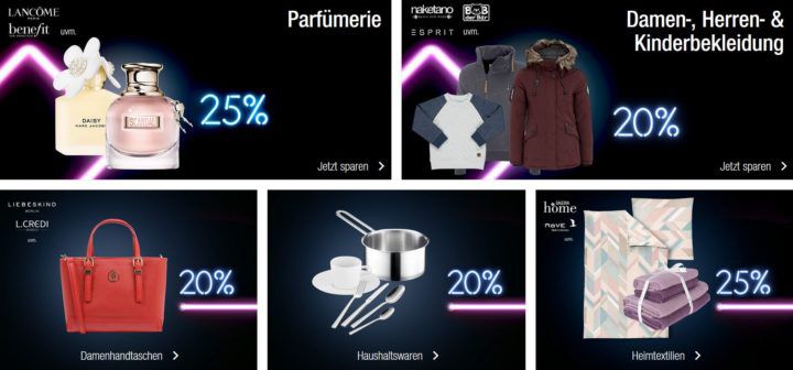 Kaufhof Cybermonday Deals: 25% Rabatt auf die gesamte Haushaltswarenabteilung, Parfümerie, Heimtextilien und mehr