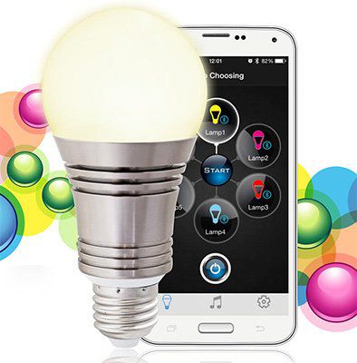 Lixada 7,5W LED Glühbirne 640LM E27 mit App Steuerung für 12,31€