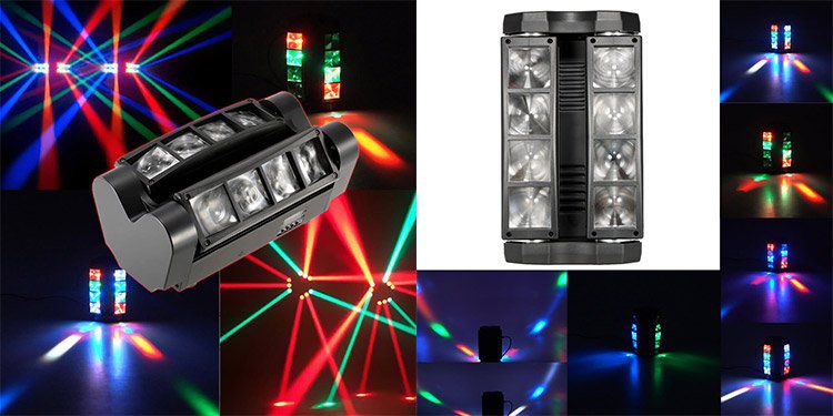 LED DMX512 Spider Stage Discolicht für 53,59€ (statt 90€)