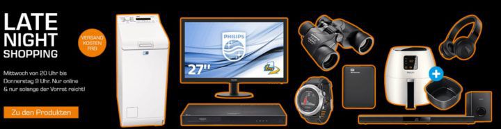 Saturn Late Night Shopping Übersicht   u.a.: PHILIPS HTL2163B/12 Heimkino System 5.1 für 111€