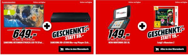 Knaller! Media Markt Geschenk Aktion: 1 Artikel kaufen und einer Gratis!