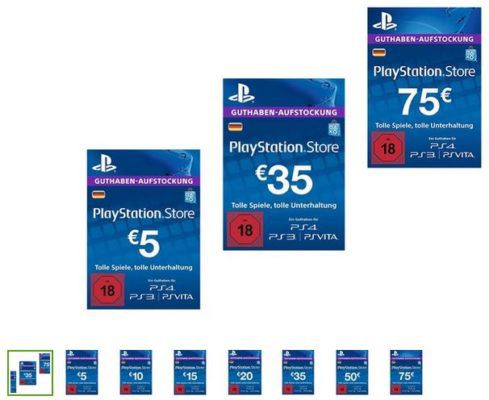 PSN Guthaben Karten mit Rabatt: z.B. 20€ für 16€ oder 50€ für 40€