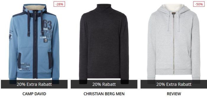 Bis 10 Uhr: Peek & Cloppenburg* 20% Rabatt auf Strick   u. Sweater Oberteile, Hosen und mehr