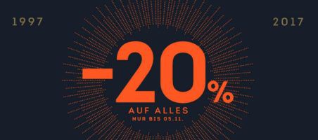 Top! Sportscheck Mega Jubiläumsale mit 20% auf ALLES   auch im Sale