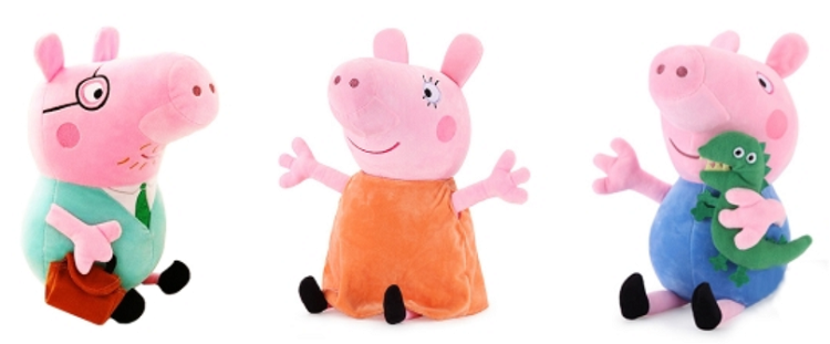 Verschiedene Peppa Pig Plüschspielzeuge ab 1,89€