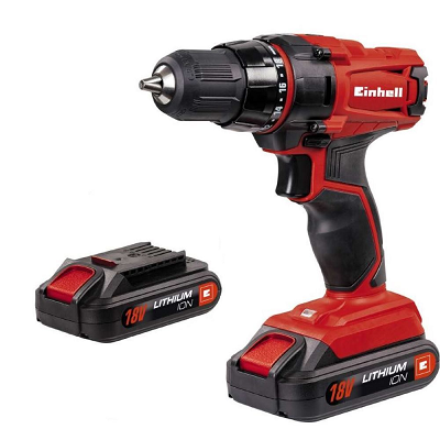 Einhell TC CD 18 2 Li  Akku Bohrschrauber mit 2 Akkus und Koffer für 64,95€