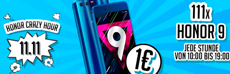 Bis 19 Uhr: Honor 9 und Honor 5C im Stunden Takt für nur 1€