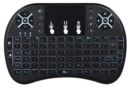 Backlit 2.4GHz Mini Tastatur mit Maus & Touchpad für 4,59€