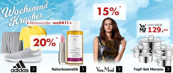 Karstadt Weekend Kracher: 20% Rabatt auf Adidas, Naturkosmetik und mehr