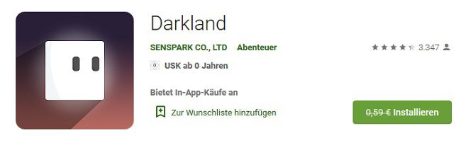 Darkland (Android) kostenlos (statt 0,59€)