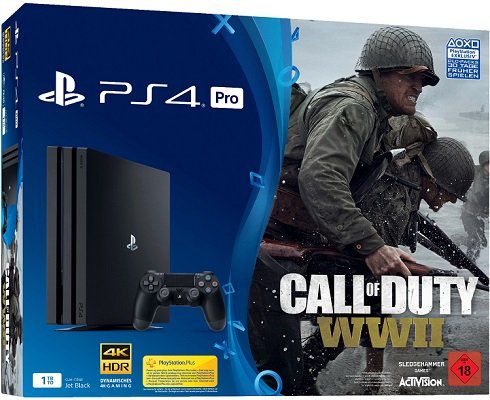 PlayStation 4 Pro 1 TB + Call of Duty WWII + Thats You für 377€ (statt 463€)