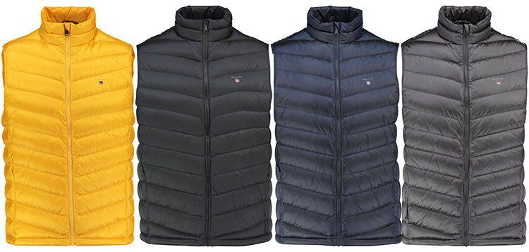 GANT Herren Daunenweste The Airlight in vielen Farben für je 159,92€ (statt 200€)