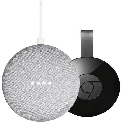 Google Home Mini + Google Chromecast für 53,10€ (statt 75€)