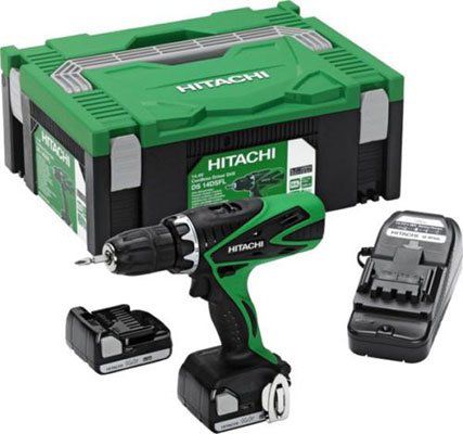 Hitachi DS 14DSFL 1,5 Ah Akku Bohrschrauber inkl. 2 Akkus & Transportbox für 104€ (statt 155€)