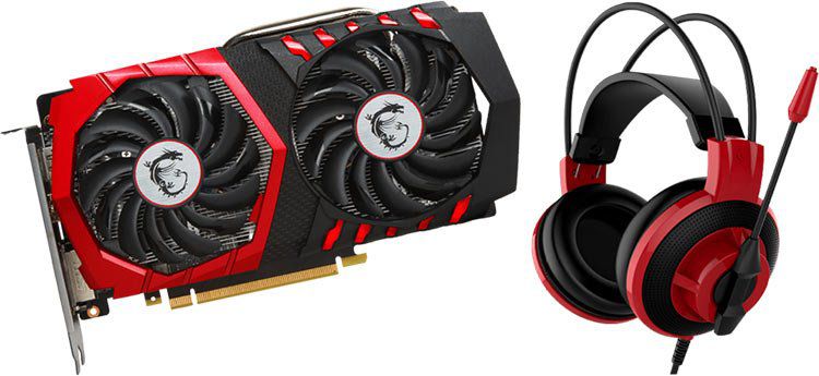 MSI GeForce GTX 1050Ti Gaming X 4GB (V335 001R) + MSI DS501 Headset inkl. Rocket League Download Code für 169€ (statt 198€)