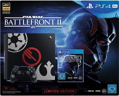 Vorbei! PlayStation 4 Pro 1 TB Limited Edition Star Wars + Battlefront: Elite Trooper Deluxe Edition ab 339€