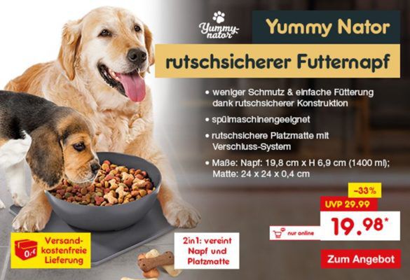 Yummy Nator rutschsicherer Futternapf aus der Höhle der Löwen für 19,98€