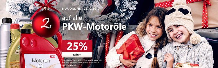 25% Rabatt auf Motoröle bei A.T.U