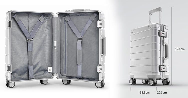 Xiaomi Koffer aus stabilem Aluminiumgehäuse (31 L) & TSA Schloss für 123,99€ (statt 160€)   aus DE