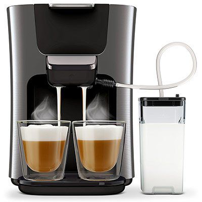 Philips HD6574/50 Kaffeepadmaschine (Latte Duo,  Milchaufschäumer inkl. Milchkaraffe ) für 111€ (statt 160€)