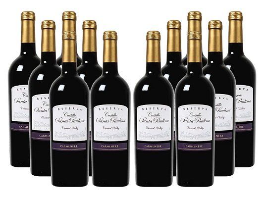 12 Flaschen Castillo Santa Paulina   Carmenère Reserva (2015) für 39,99€ (statt 81€)