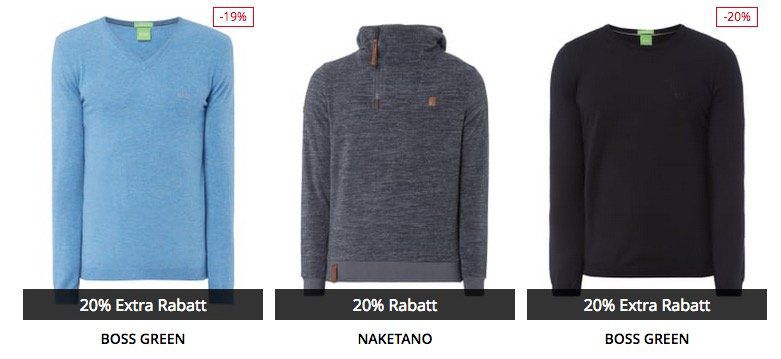 Peek & Cloppenburg* Weekend Sale 20% extra Rabatt auf Strick & Sweater