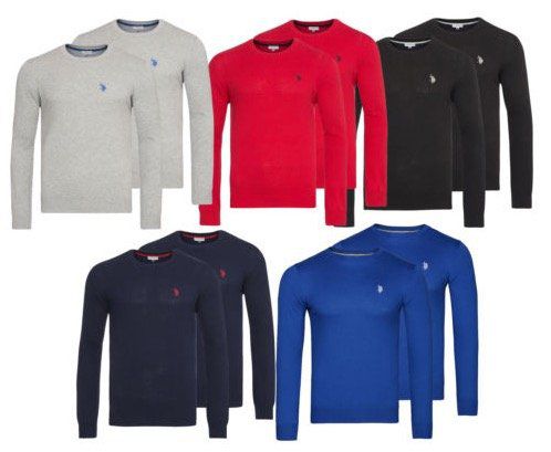 2er Pack U.S. POLO ASSN. Rundhals Sweater für 49,99€