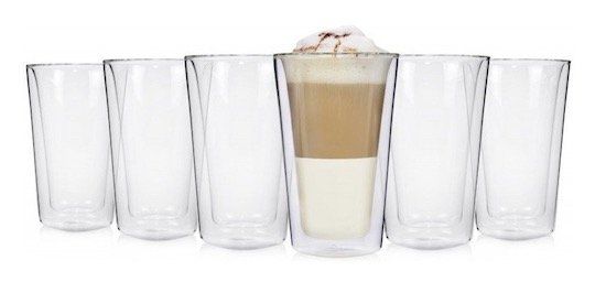 6er Set doppelwandige Latte Macchiato Gläser für 19,99€ (statt 25€)