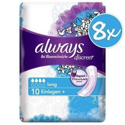 80er Pack always Discreet Inkontinenz Einlagen für 26,34€ (statt 32€)