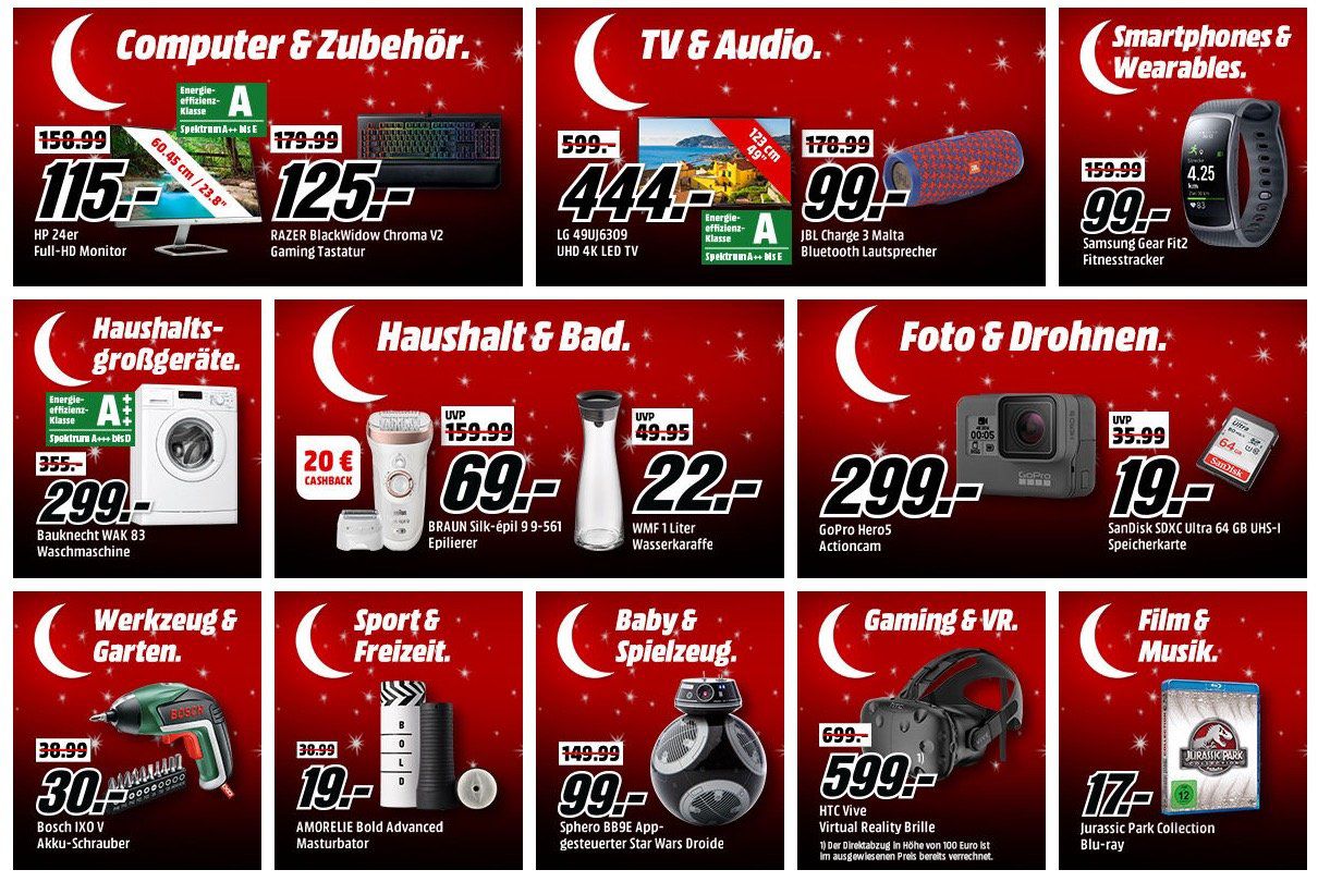 Media Markt “Mega Tiefpreisspätschicht” mit vielen guten Deals (ca. 500 Stück)   Noch aktiv!