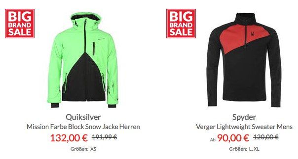 Großer Ski Sale bei Sportsdirect   z.B. Helly Hansen Velocity Hose für 90€ (statt 136€)