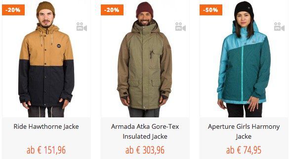 20% Rabatt auf alle Snowboardjacken  und Hosen + kostenloser Versand bei Blue Tomato