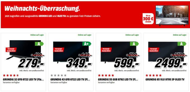 Grundig TV Sale   z.B. GRUNDIG 65 Zoll OLED TV für 2.499€