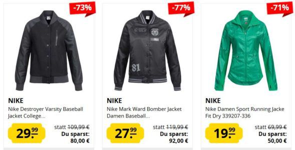 Top! Nike Jacken Sale für Damen und Herren ab 19,99€   z.B. Nike NSW M65 Zonal Herren Windshell Jacke ab nur 31,99€
